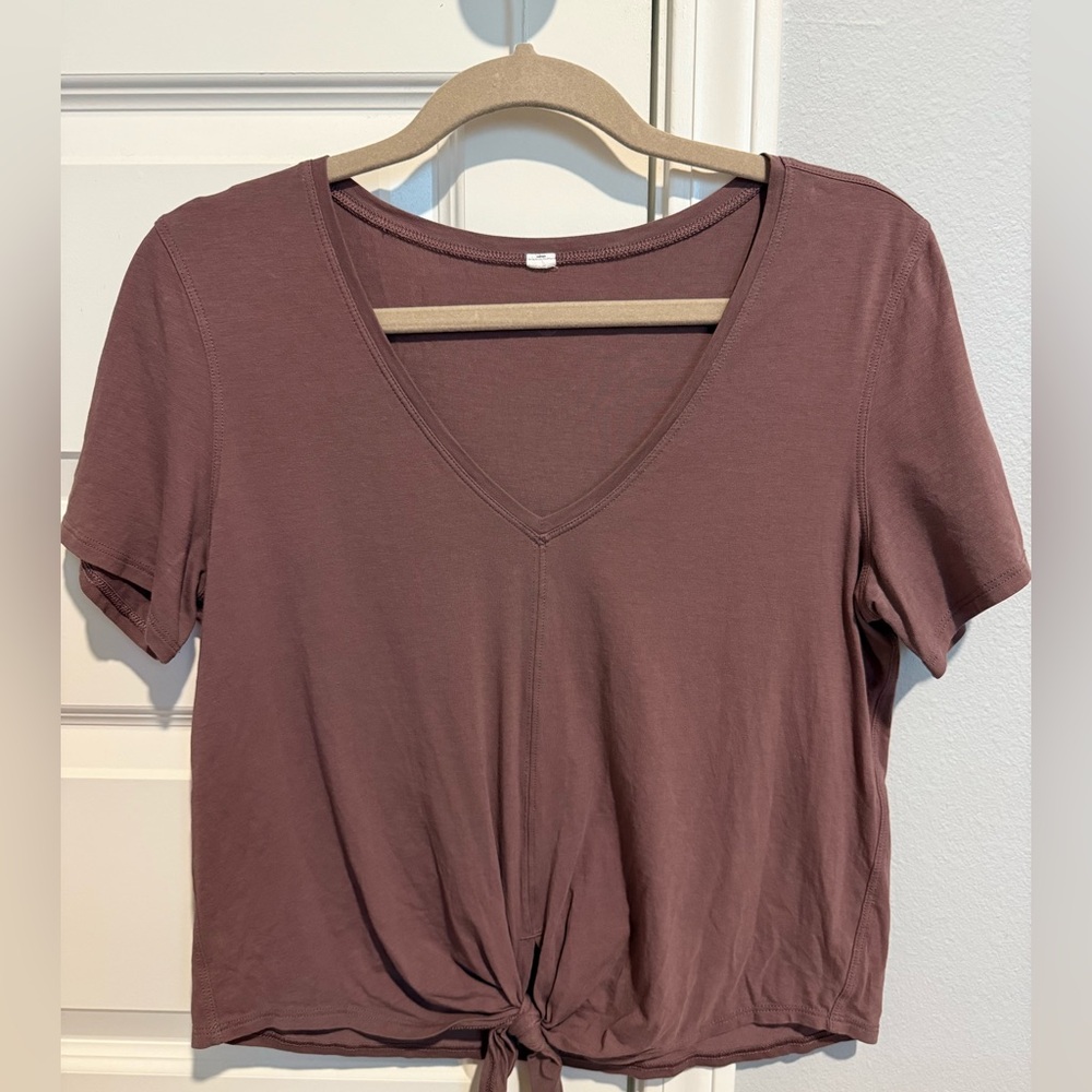 Lululemon front tie t shirt